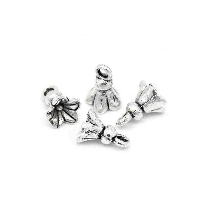 10 Pcs Tibetan Silver FLOWER 11mm x 8mm Charms Pendants, Lead & Nickel Free Metal Charms Pendants Beads
