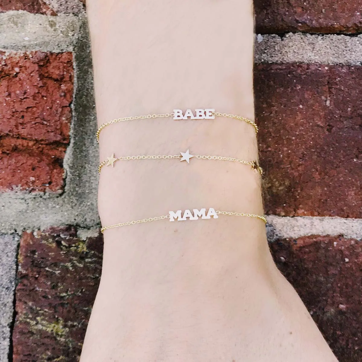 14k 5 Itty Bitty Star Station Bracelet