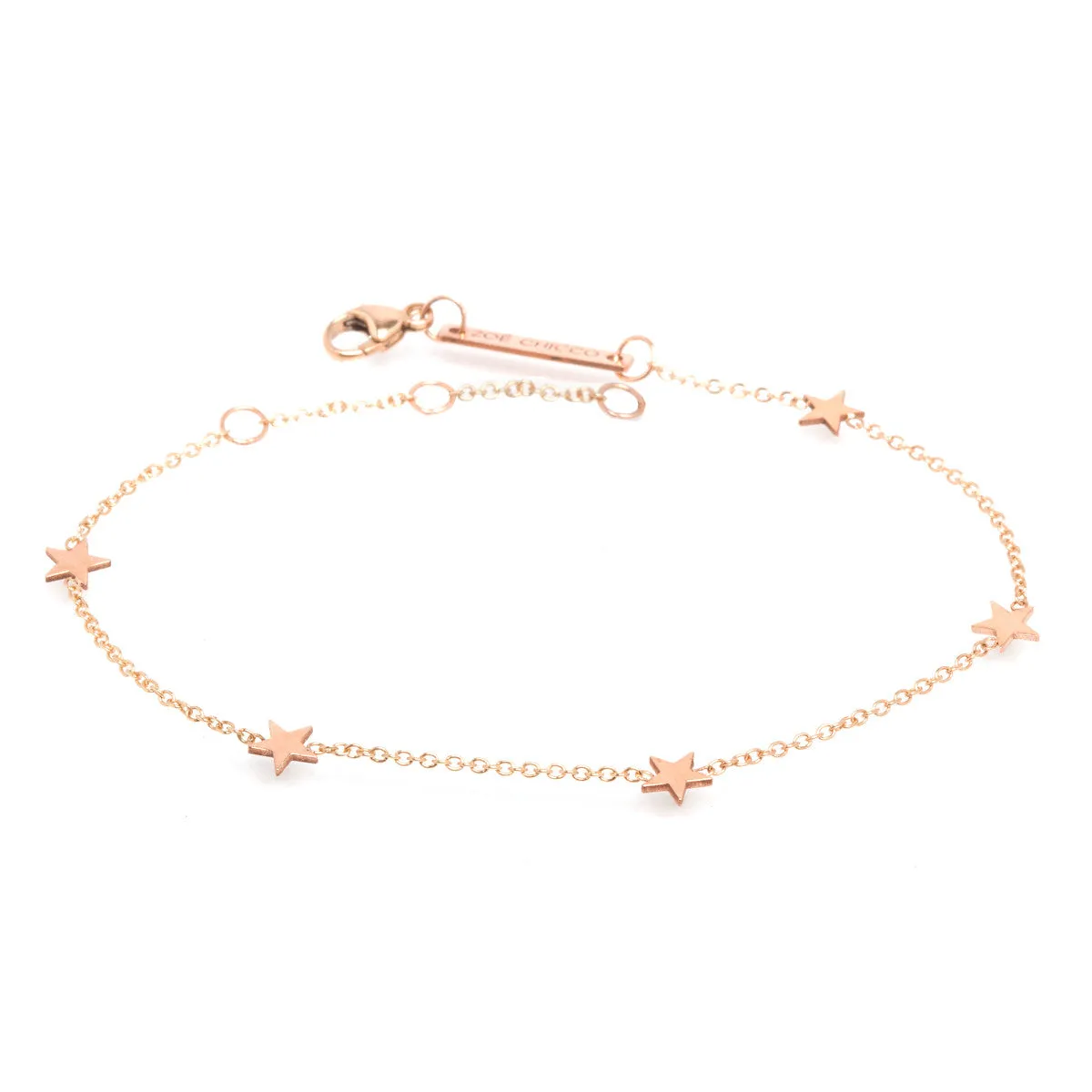 14k 5 Itty Bitty Star Station Bracelet