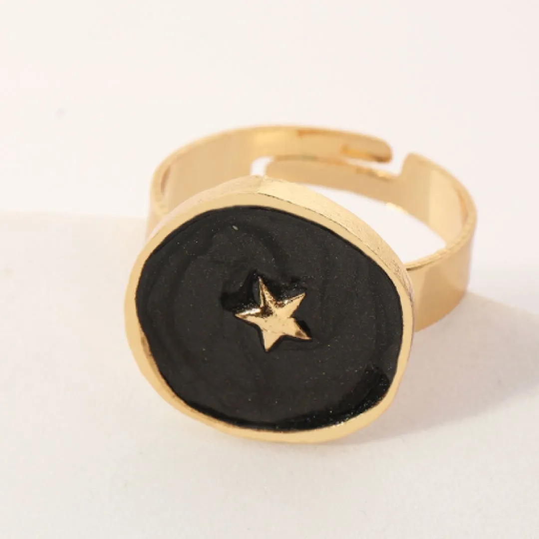 Astral Lightning Bolt Ring in Blue