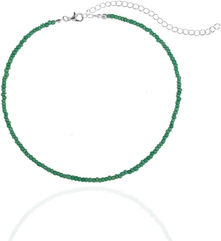 Boho Beaded Choker Necklace Colorful Short Necklaces Summer Beach Necklaces Jewelry for Women