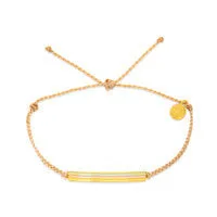 Bracelet-Enamel Stripe Bar Gold