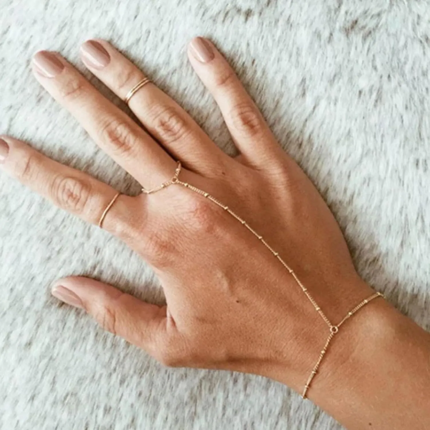 Hand Chain Bracelet for Women Dainty Gold Bracelets Trendy Ring Bracelet Hand Chain Hand Jewelry Gifts for Women