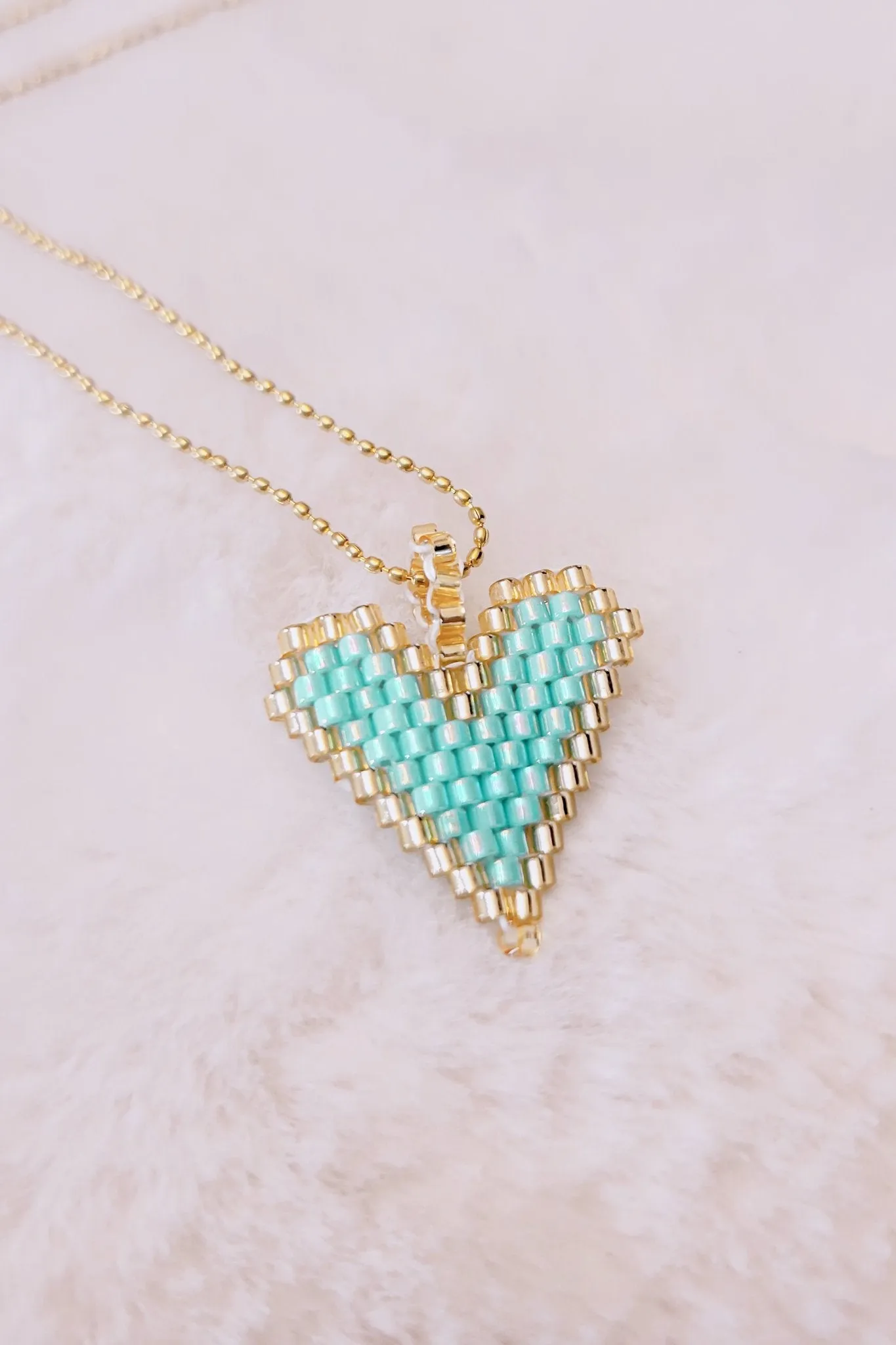 Heart Beaded Charm Necklace
