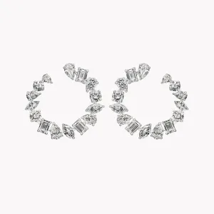 Large Multi-Shape Open Hoop Earrings