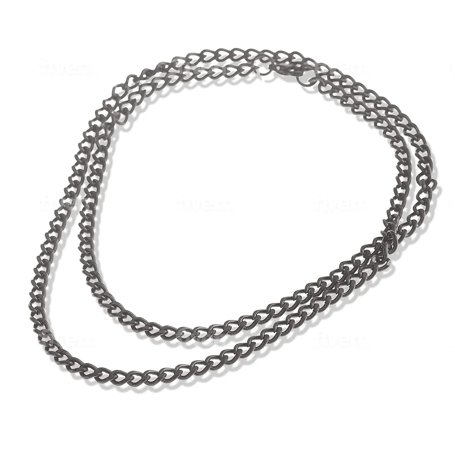 Made by Nami Necklace for Men with or without Various Pendants - Mens High-Quality Stainless Steel Necklace Chain 23" - Gold Silver Gun-Metal Black - Handmade Surfer Jewelry (Silver Compass)