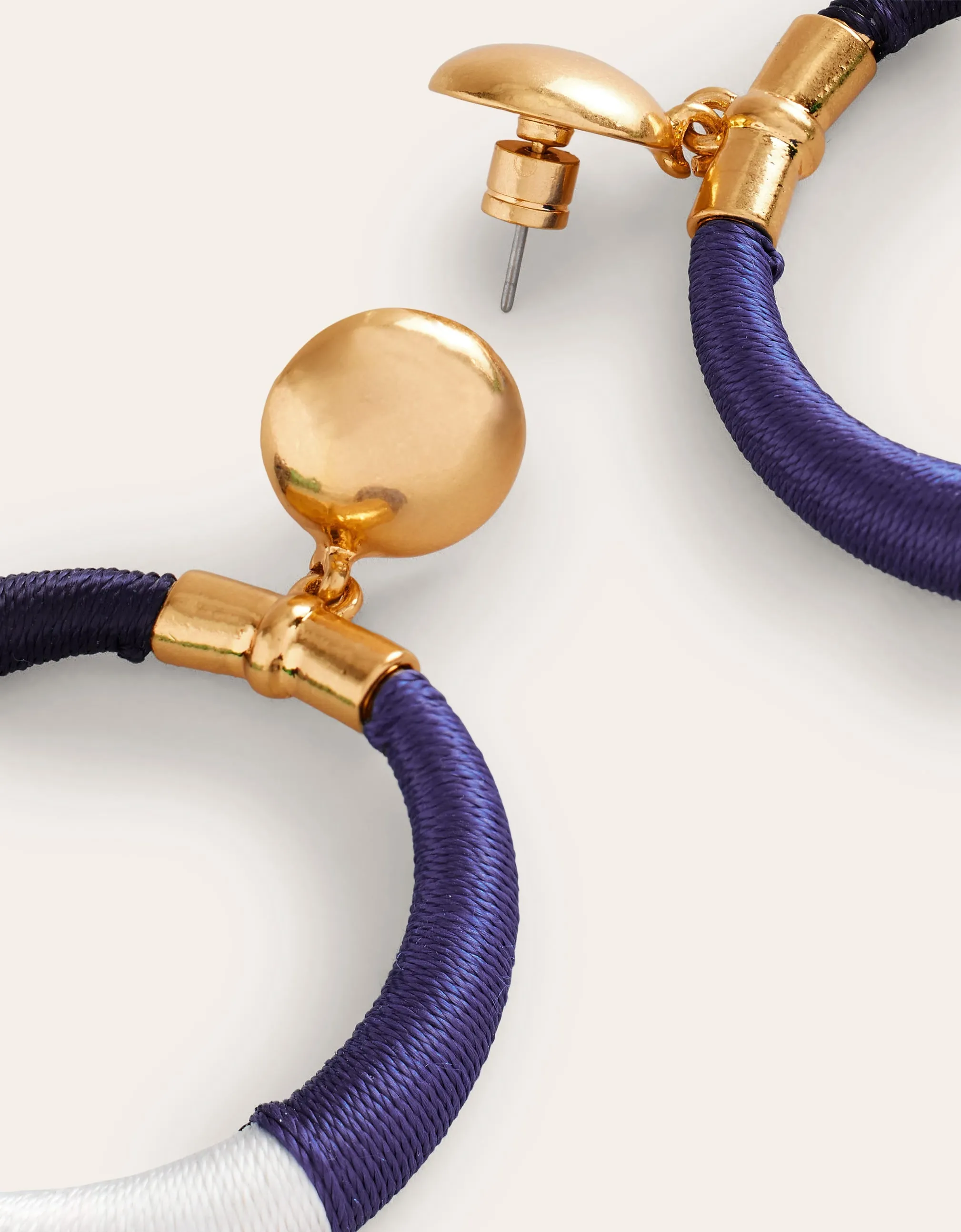 Mega Wrapped Ring Earrings-Blue