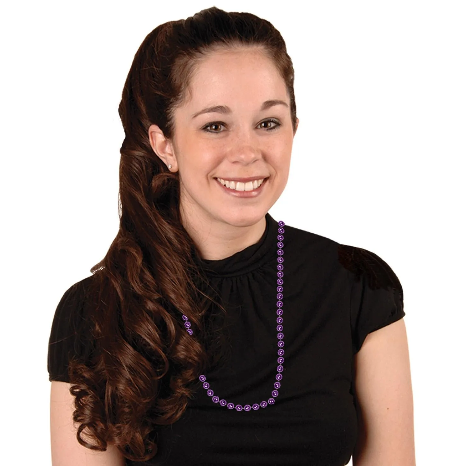 Party Bead Necklaces - Small Round, assorted colors