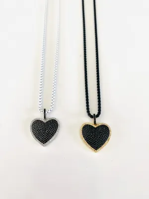 Pave Heart with CZ Stones
