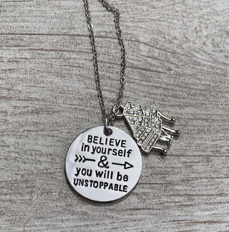 Piano Necklace - Believe in Yourself