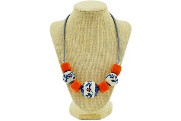 Polish Pottery 23" Necklace Happy Day