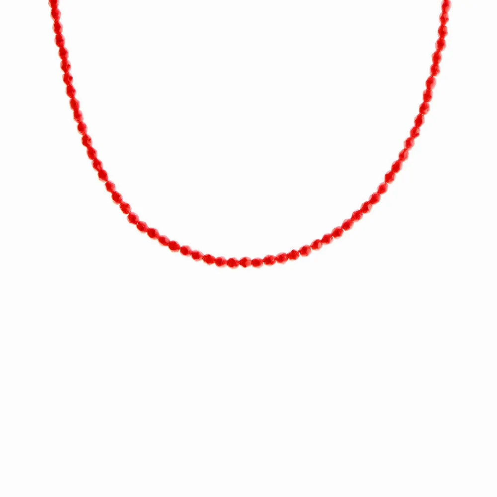 Red Glass Beaded Necklace - SISTER x KAMAYKO