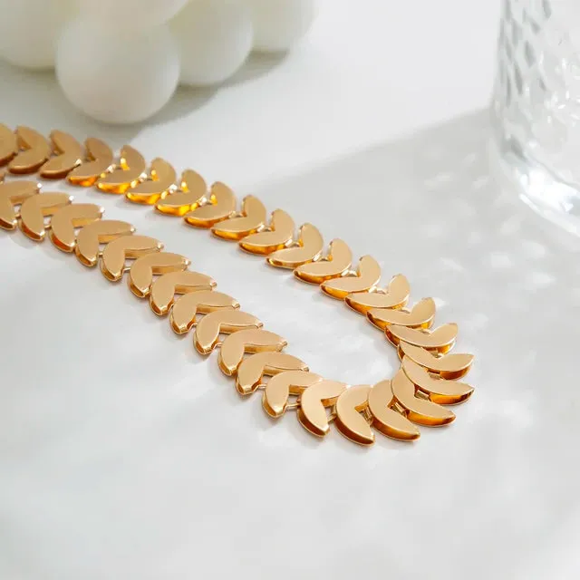 Rome Aesthetic Fishbone Chain Choker Necklace