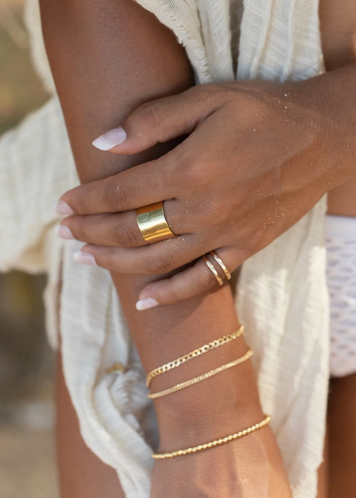 Sale - Gold Double Cuff Ring - Kau'i