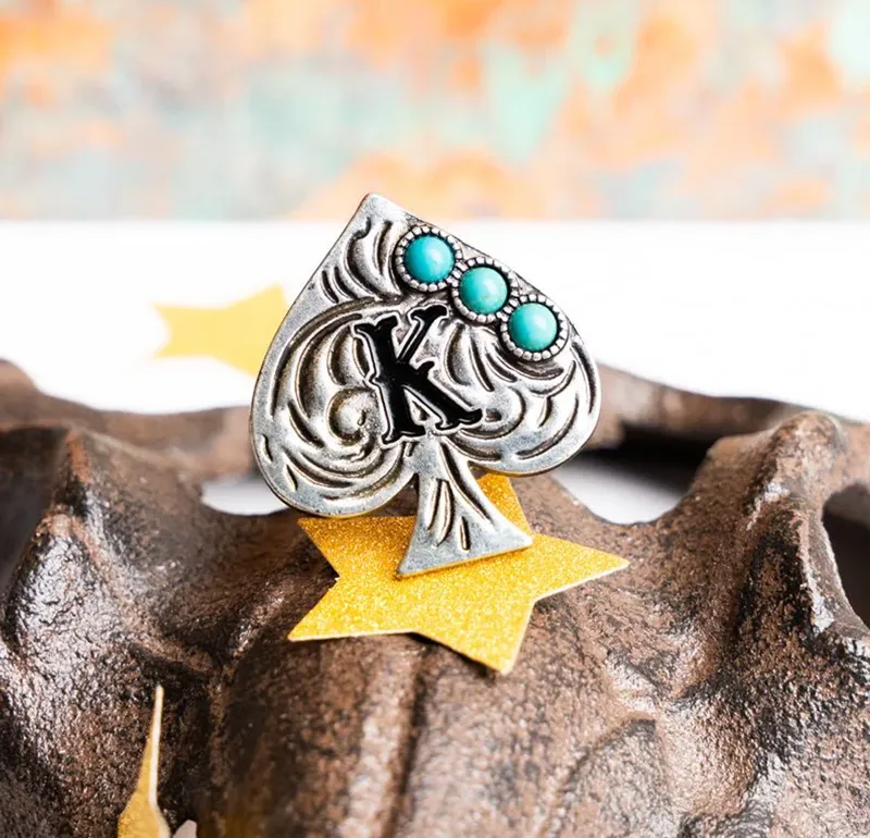 Tipi Ace of Spades Letter Cuff Rings - Variety