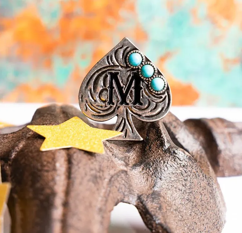 Tipi Ace of Spades Letter Cuff Rings - Variety
