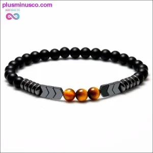 Trendy Natural Matte Black Onyx Beads With Tiger Eye Strand